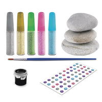 Nassau mandala-knutselset met 3 stenen en glitterlijm – afbeelding 5