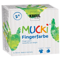 Kreul MUCKI lichtgevende vingerverf set 4 × 150 ml
