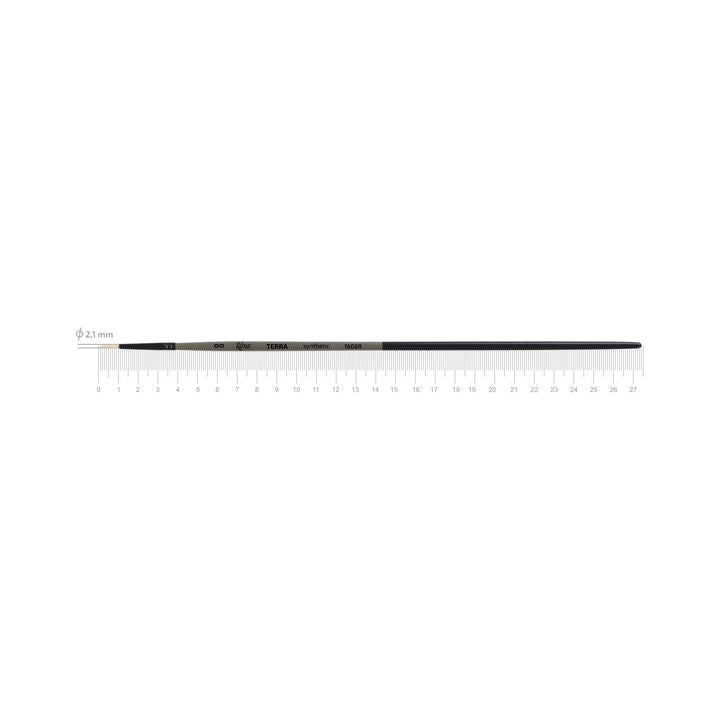 ROSA Terra 1608R rond penseel synthetisch, lange steel – afbeelding 2
