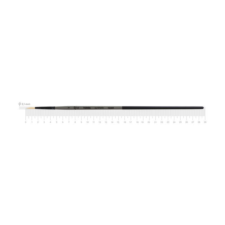 ROSA Terra 1608R rond penseel synthetisch, lange steel – afbeelding 6
