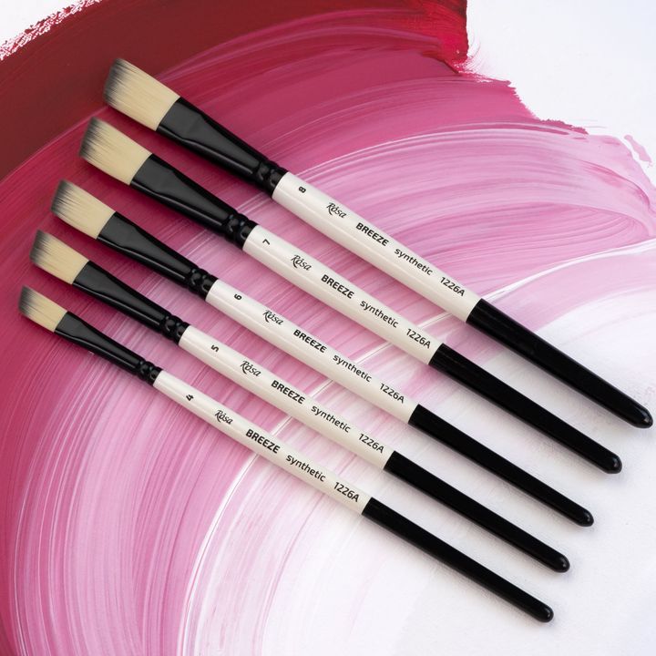Schuin penseel Rosa Breeze 1226A, synthetisch haar – afbeelding 2