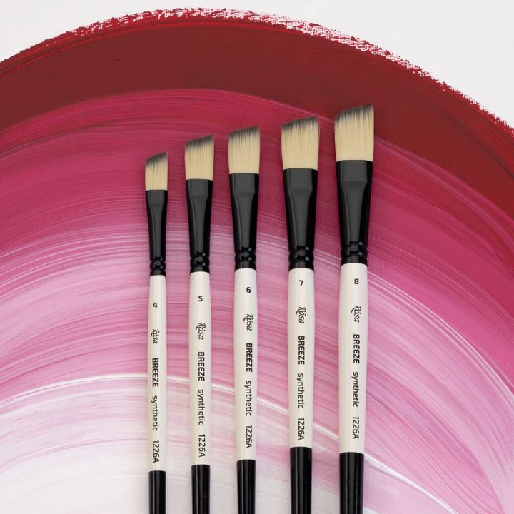 Schuin penseel Rosa Breeze 1226A, synthetisch haar – afbeelding 3