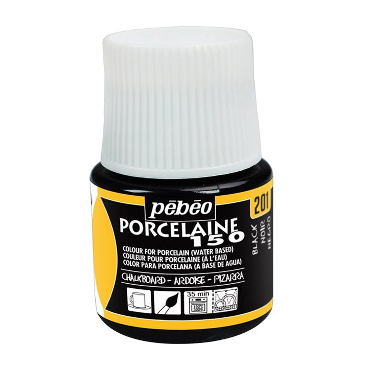 Pébéo Porcelaine 150 porseleinverf zwart, krijtbordeffect 45 ml