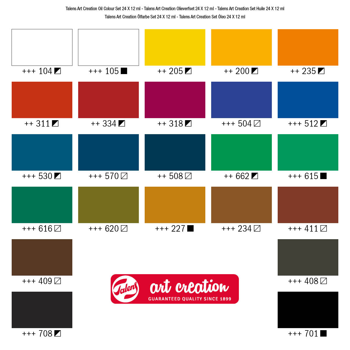 Talens Art Creation olieverfset 24 × 12 ml