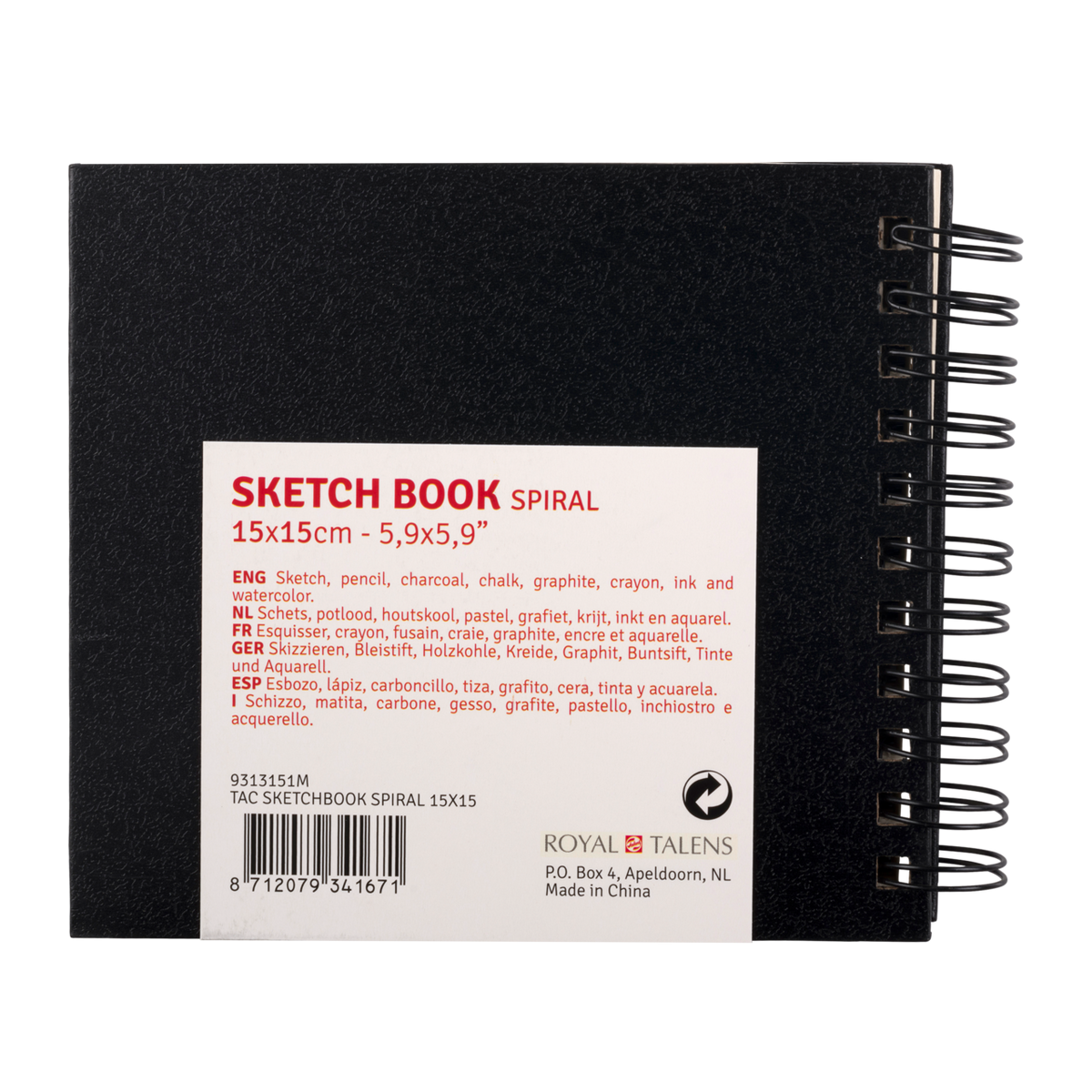 Talens Art Creation schetsblok 15 × 15 cm, 110 g/m², 80 vel