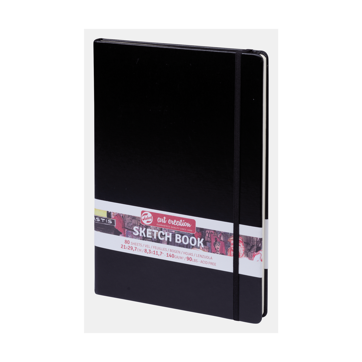 Talens Art Creation schetsblok Black 21 × 30 cm, 140 g/m², 90 vel
