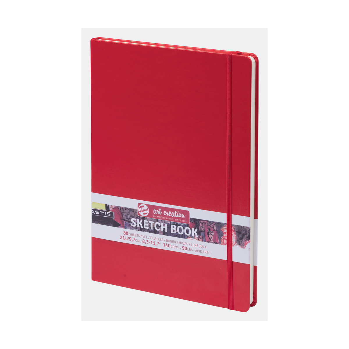 Talens Art Creation schetsblok rood A4, 140 g/m², 80 vel