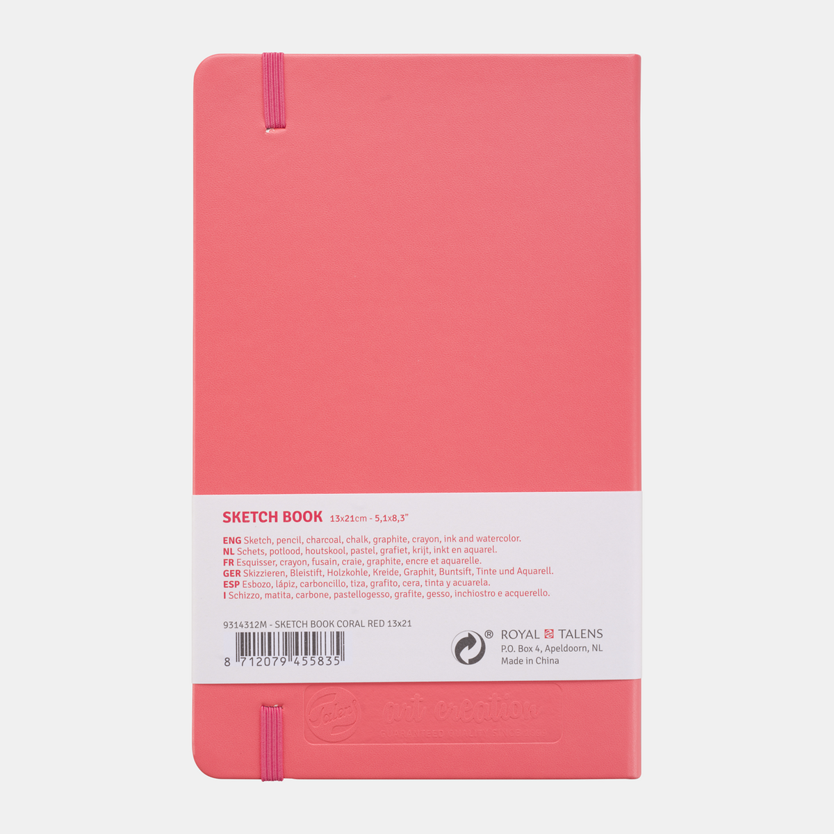 Talens Art Creation schetsboek Coral 13 × 21 cm, 140 g/m², 80 vel
