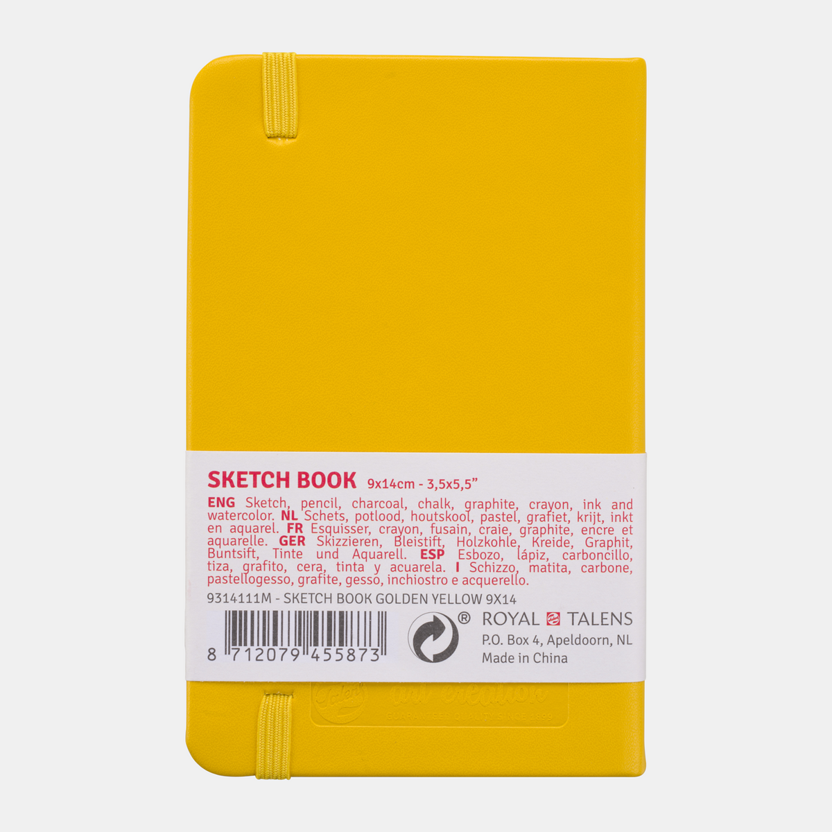 Talens Art Creation schetsboek Golden Yellow 9 × 14 cm, 80 vellen
