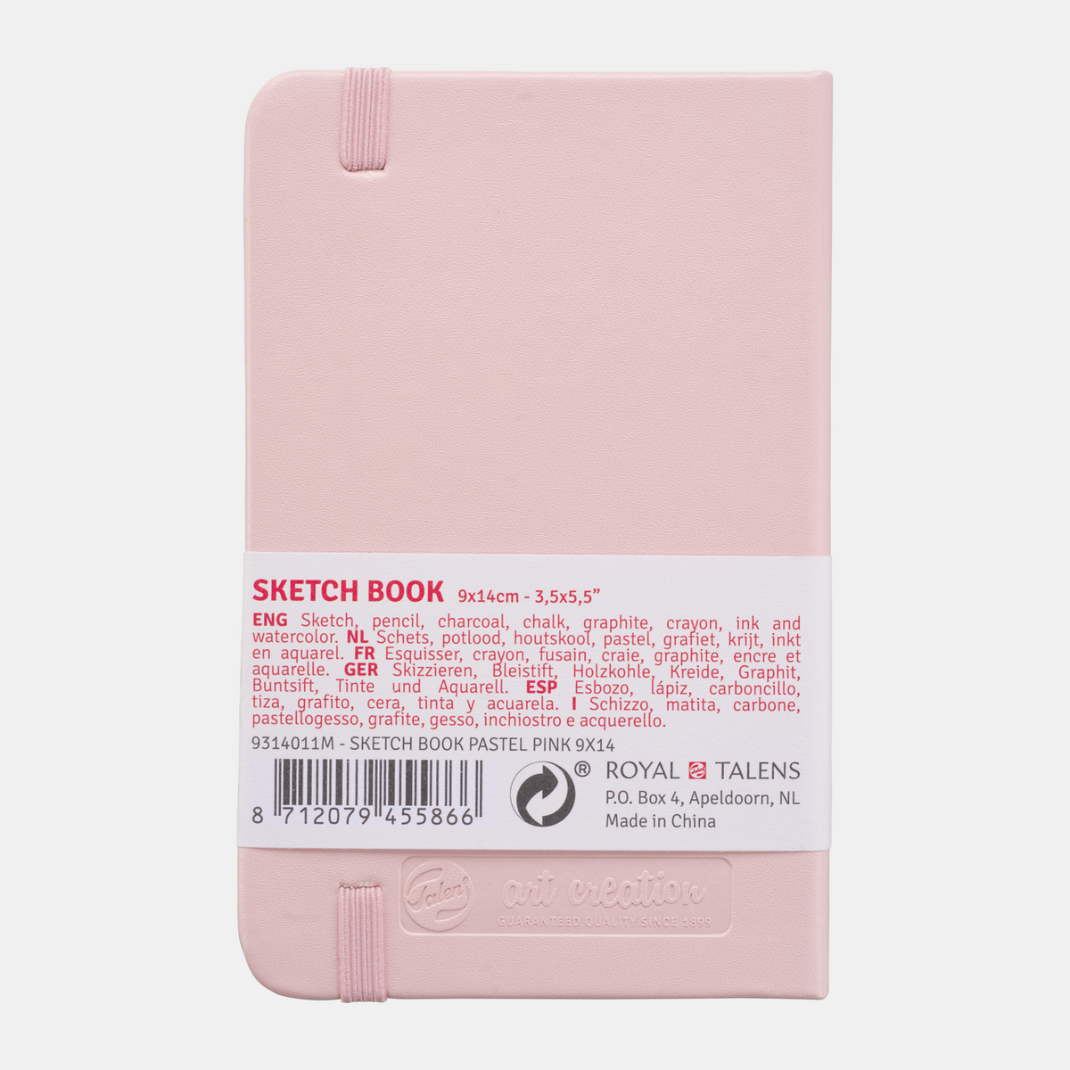 Talens Art Creation schetsboek Pastel Pink 9 × 14 cm, 90 vel