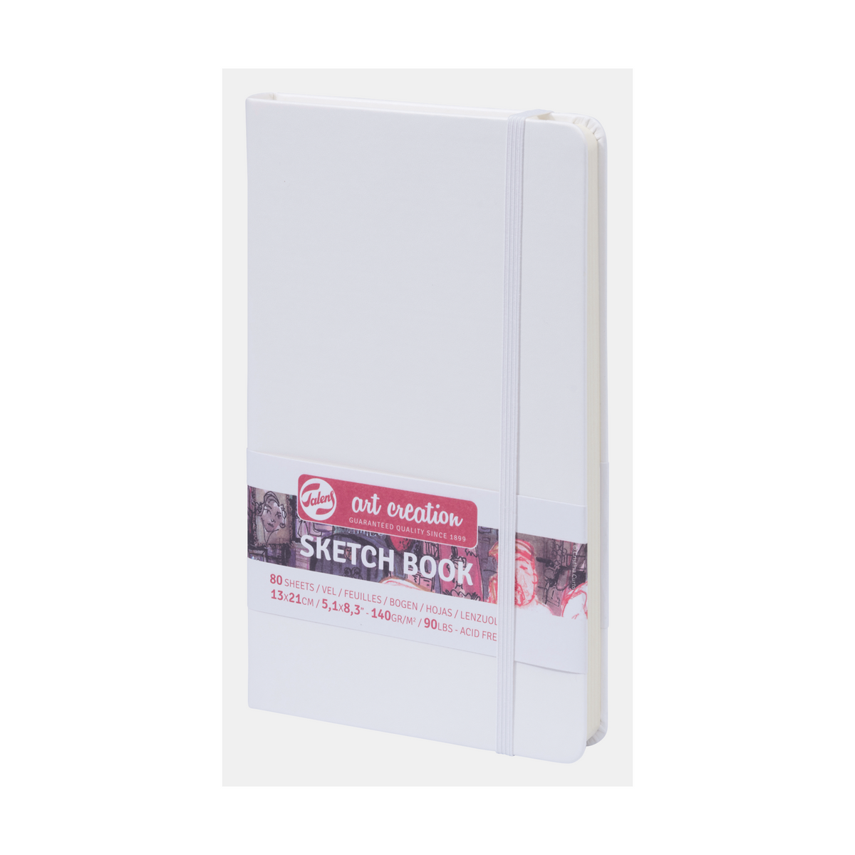 Talens Art Creation schetsboek White 13 × 21 cm, 140 g/m², 80 vel