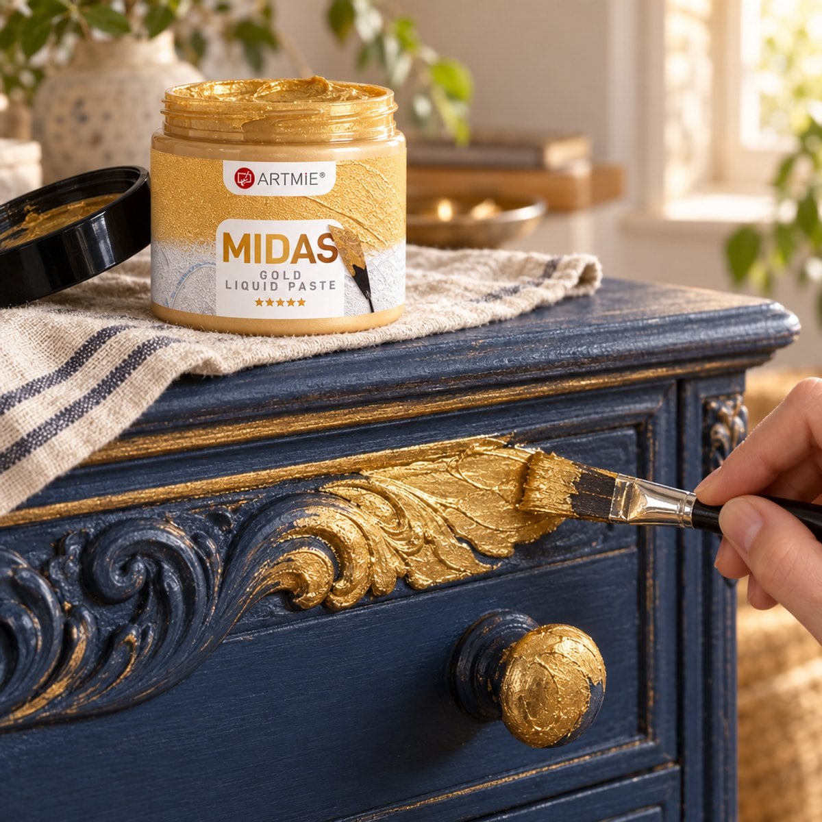 ARTMiE MIDAS vloeibare metallic pasta goud, 150–750 ml – afbeelding 6