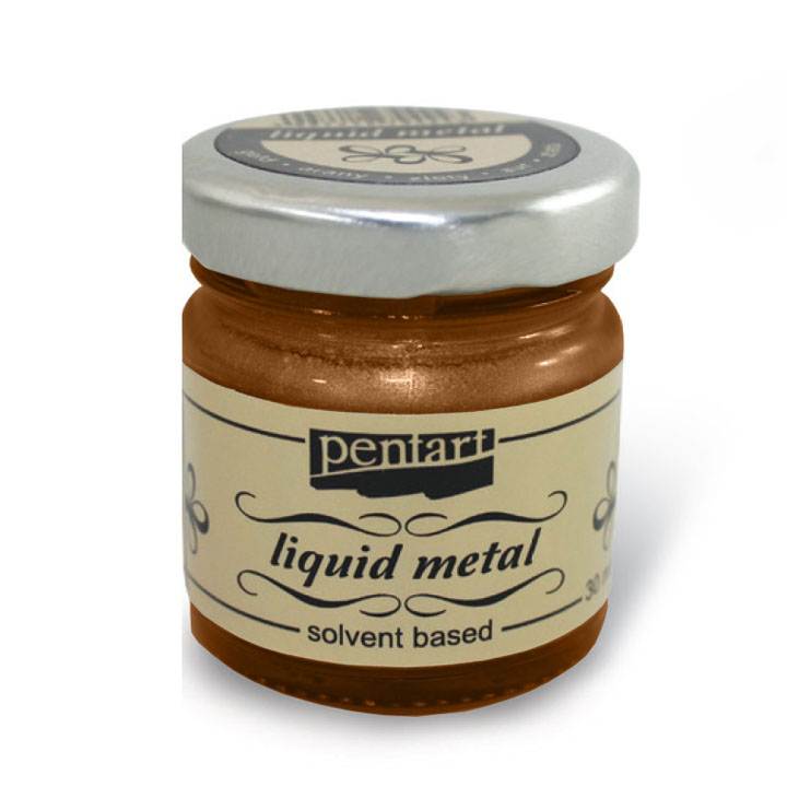 Pentart vloeibaar metaal, synthetische metallic verf 30 ml – afbeelding 4