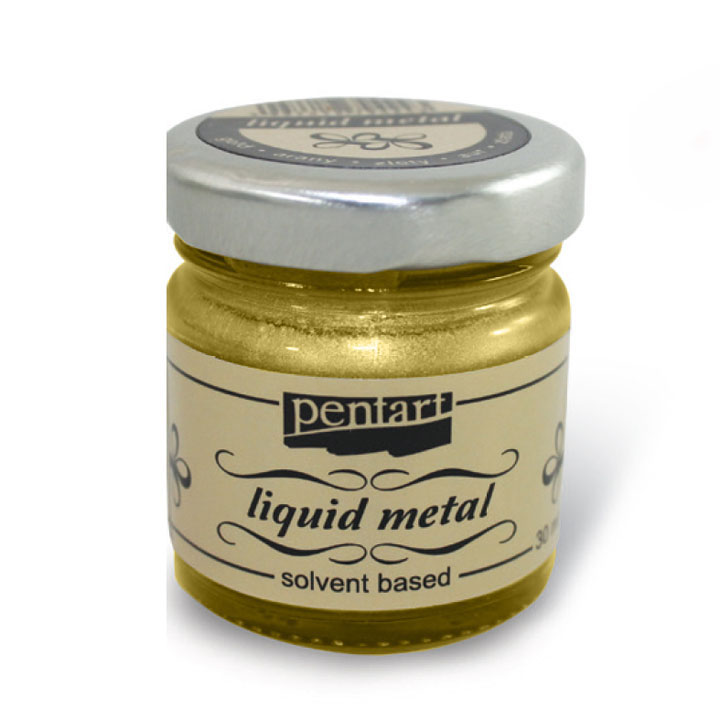 Pentart vloeibaar metaal, synthetische metallic verf 30 ml – afbeelding 5