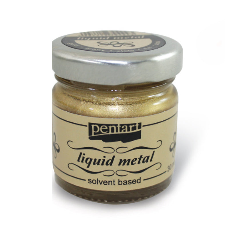 Pentart vloeibaar metaal, synthetische metallic verf 30 ml – afbeelding 6