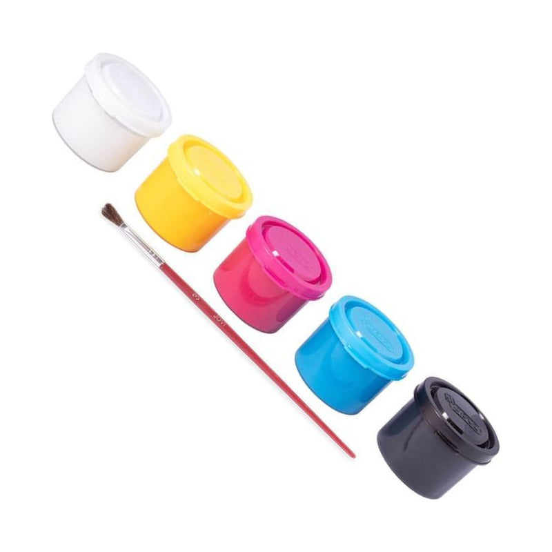 Tempera paint set JOVI 5 x 35 ml with brush