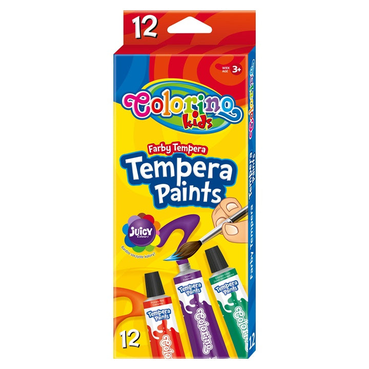Colorino plakkaatverf, 12 tubes van 12 ml