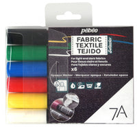 Textielstiften Pébéo Setacolor Classic, set van 6