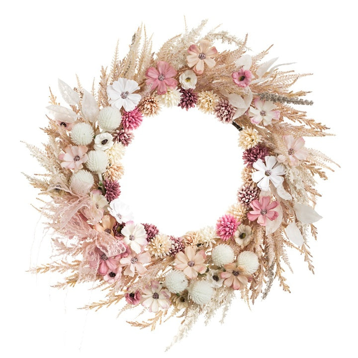 Textielbloemen, 24 stuks in 3 patronen, meerkleurig