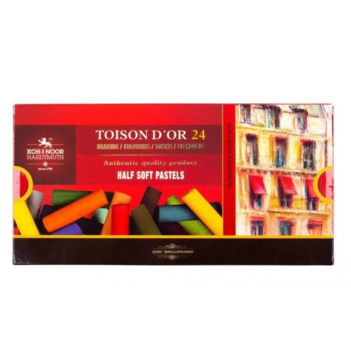 Koh-i-Noor Toison d’Or halve softpastels, set van 24