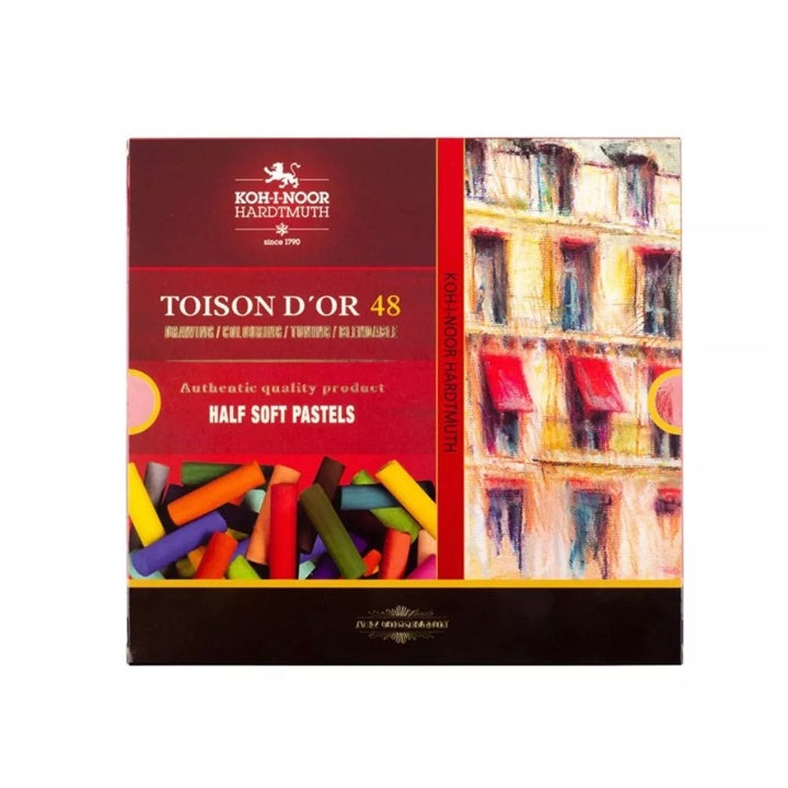 Koh-i-Noor Toison d’Or halve softpastels, set van 48