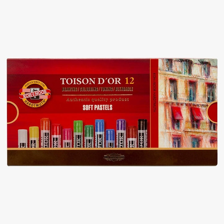 Koh-i-Noor Toison d’Or pastelkrijt, set van 12