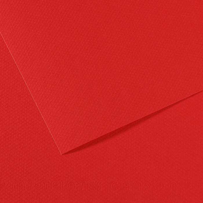 Toned paper CANSON Mi-Teintes 50 x 65 cm – 160 g/m² – Bright Red 505