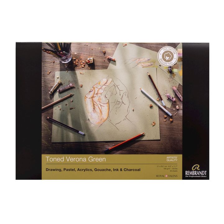 Gekleurd papier Rembrandt Verona Green A4, 50 vel – afbeelding 2