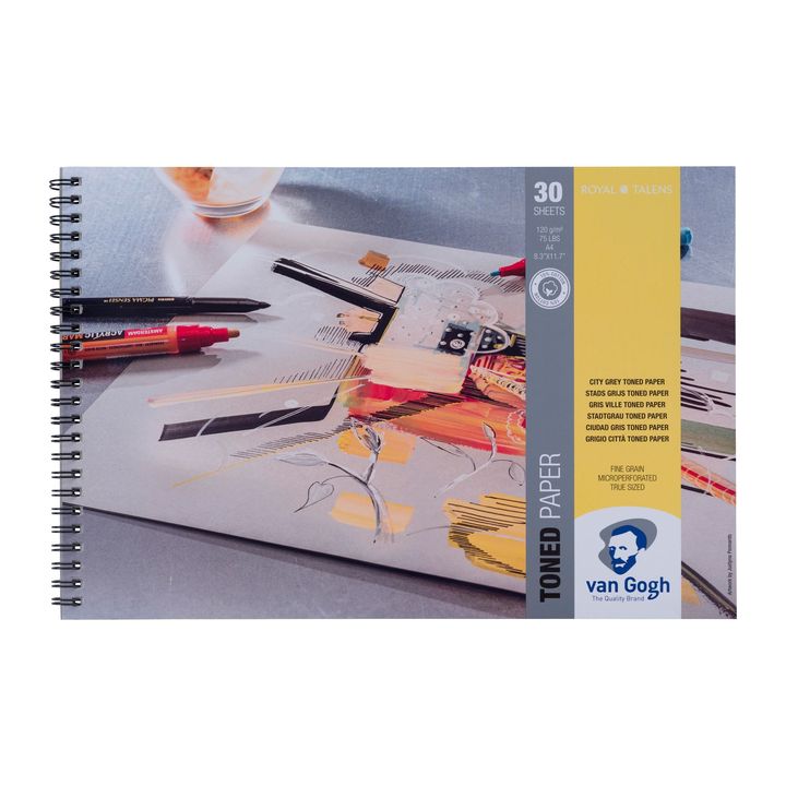 Van Gogh gekleurd papier City Grey – blok 30 vel, A4 of A3 – afbeelding 3