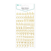 DP Craft glitterstickers alfabet, 90 stuks