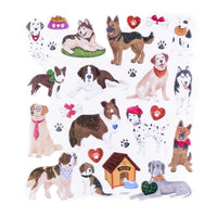 Glitterstickers honden, 27 stuks