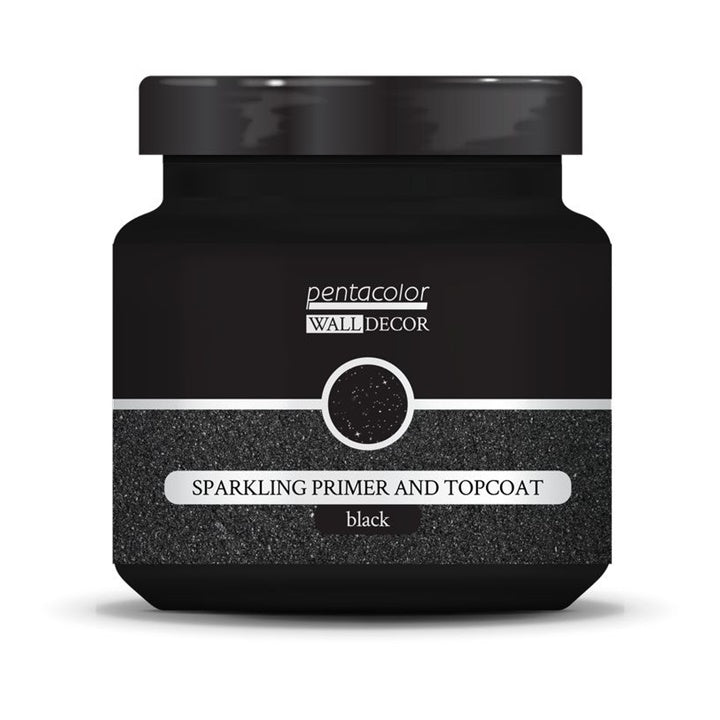 Pentart Wall Decor glitterprimer zwart, 150 ml–10 l – afbeelding 3