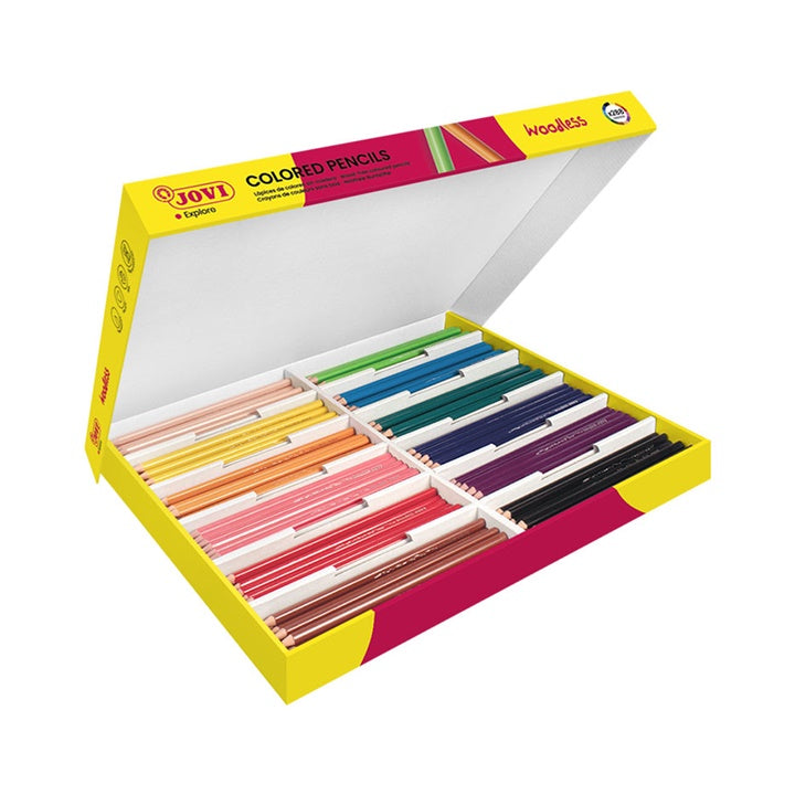 JOVI houtloze kleurpotloden driekantig, 288 stuks (12 × 24) – afbeelding 2