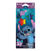Colorino Disney Stitch driekantige kleurpotloden, 12 kleuren
