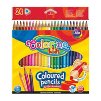 Colorino driekantige kleurpotloden voor kinderen, 24 stuks