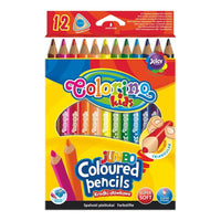 Colorino JUMBO driekantige kleurpotloden, 12 stuks, 175 mm