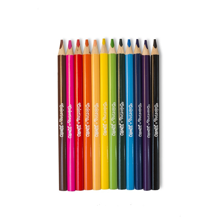 Colorino JUMBO driekantige kleurpotloden, 12 stuks, 175 mm – afbeelding 2