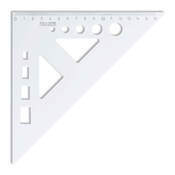 Tekendriehoek Koh-i-Noor 45/177 KTR met loodlijn, polystyreen
