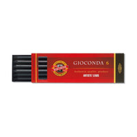 Koh-i-noor Gioconda houtskoolvullingen 5,6 mm, zwart – 6 stuks
