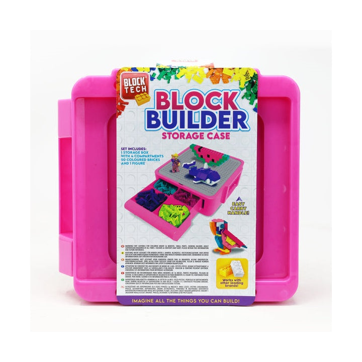 Opbergbox Block Tech met 50 bouwblokjes en figuurtje – afbeelding 2