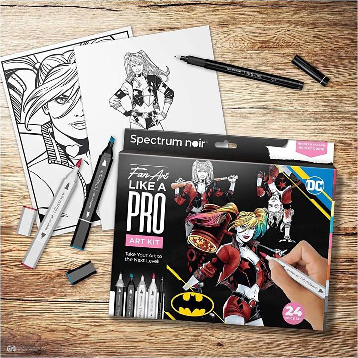 Spectrum Noir Fan Art illustratieset Harley Quinn – afbeelding 4
