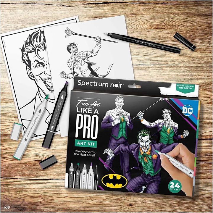 Spectrum Noir Fan Art illustratieset Heroes and Villains: The Joker – afbeelding 4