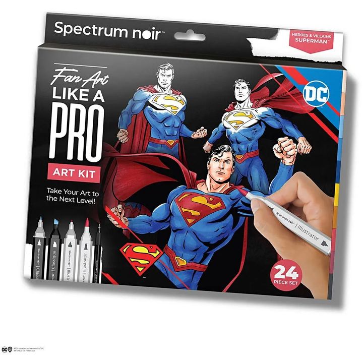 Spectrum Noir Fan Art illustratieset Superman