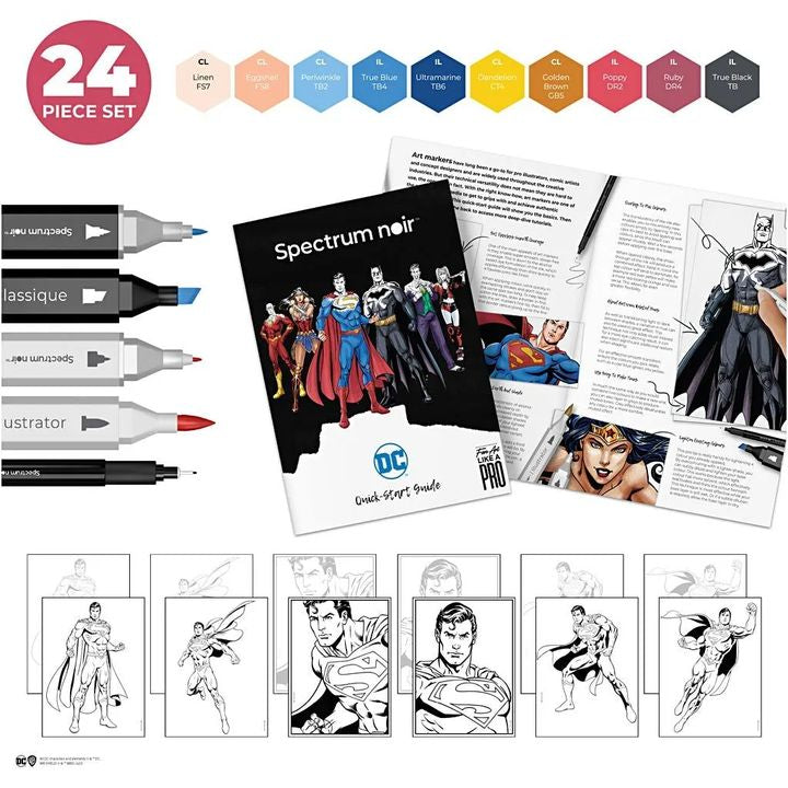 Spectrum Noir Fan Art illustratieset Superman – afbeelding 2