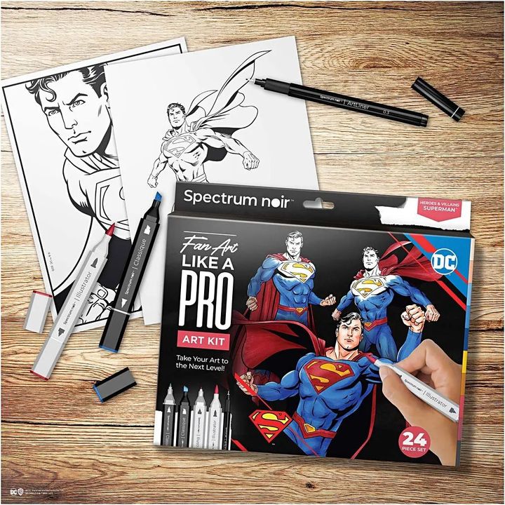Spectrum Noir Fan Art illustratieset Superman – afbeelding 4