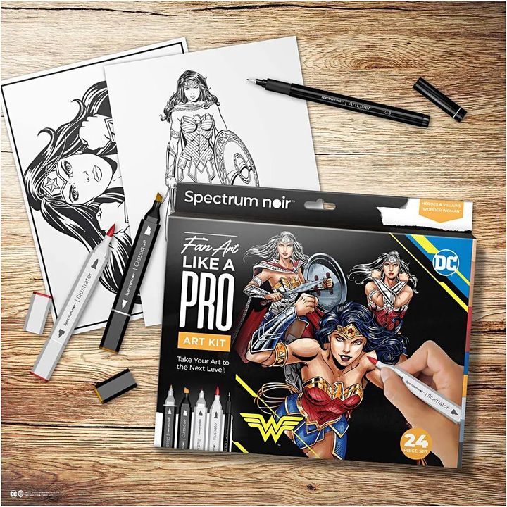 Spectrum Noir Fan Art illustratieset Wonder Woman – afbeelding 4