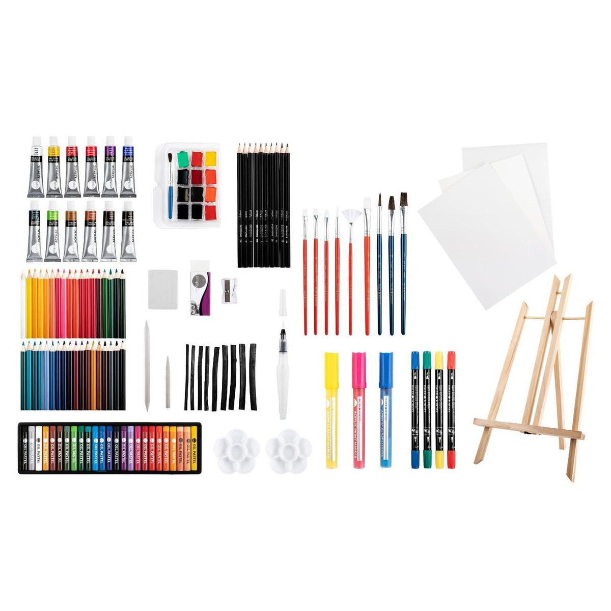 Daler-Rowney schilderset met ezel en doeken, 215-delig – afbeelding 2