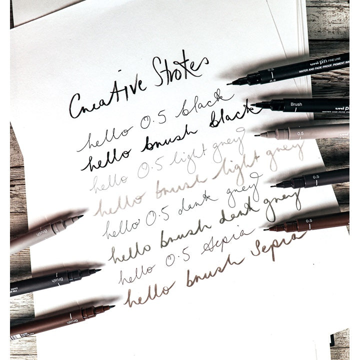 UNI PIN Creative Strokes Fineliner Marker Set of 8 — image 2