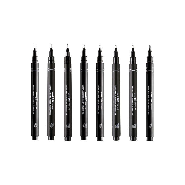 UNI PIN Draw and Sketch Fineliner Marker Set of 8 - image 1