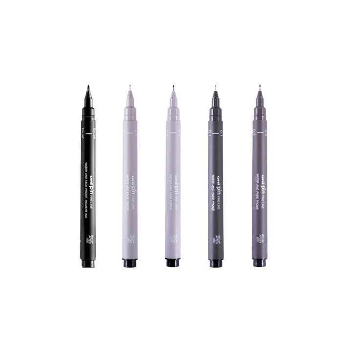 UNI PIN Elegant Tones Fineliner Marker Set of 5, image 1
